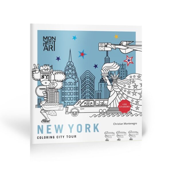 MonPetitArt CGOCMO1 Βιβλίο Χρωματισμού και Στίκερς - Περιήγηση στην Νέα Υόρκη