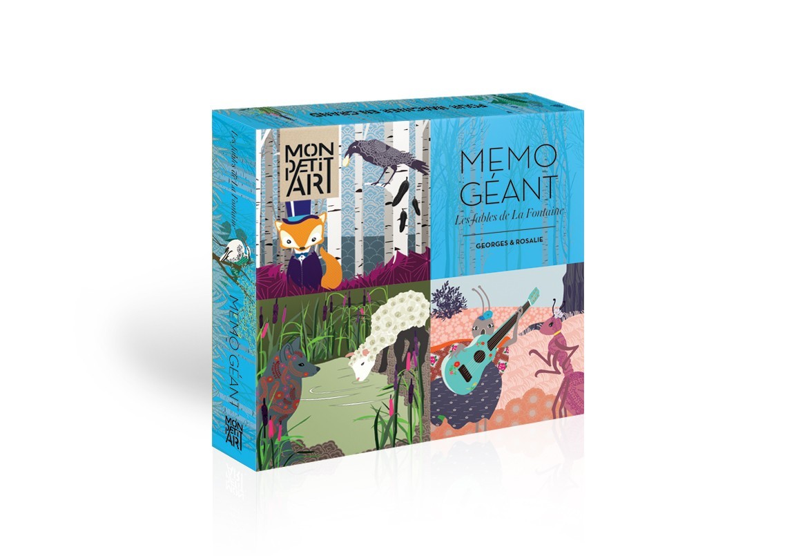 MonPetitArt MEGGER1 Μεγάλο Παιχνίδι Μνήμης με τους Μύθους του Λα Φοντεν 40 καρτες