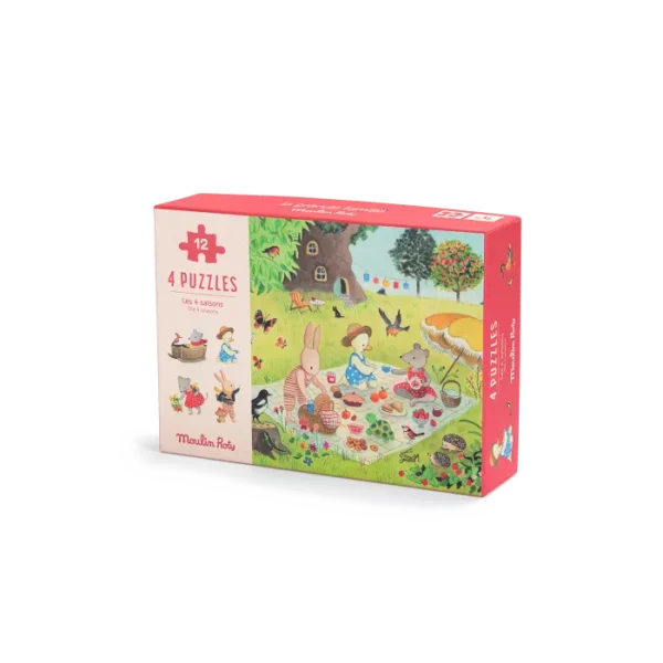 Παζλ 4 επι 12 τμχ Εποχές 11-632440 Moulin Roty