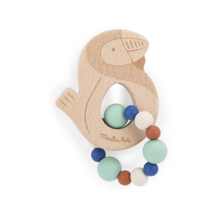 Κουδουνίστρα Ξύλινη Οδοντοφυίας 688374 Moulin Roty