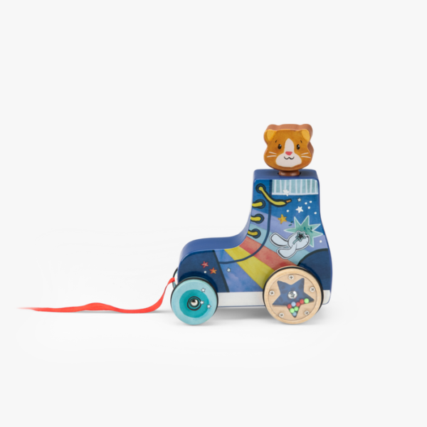 Τρεχαλίτσα Ξύλινη Μπλε Πατίνι 11-684370 Moulin Roty