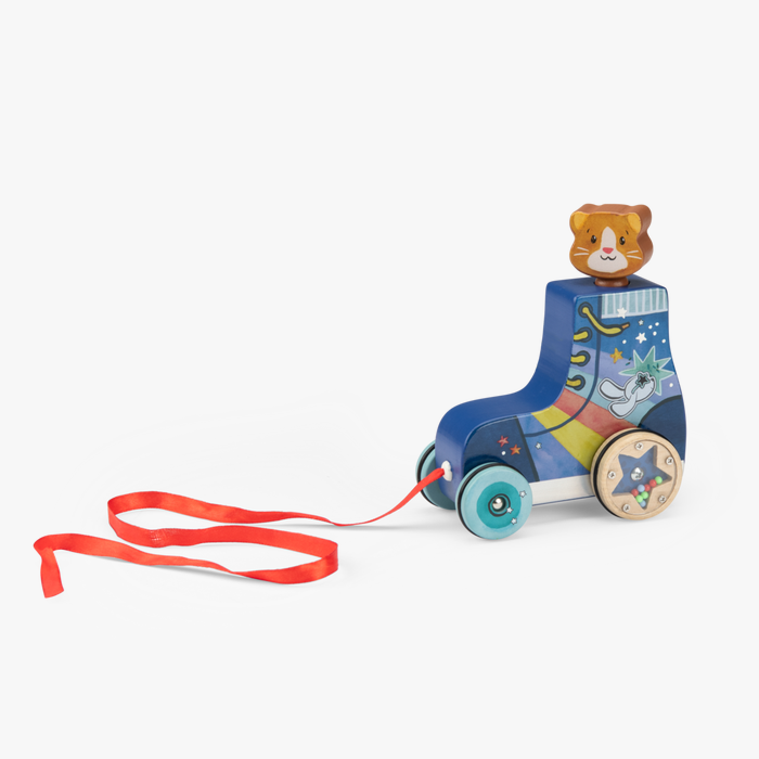 Τρεχαλίτσα Ξύλινη Μπλε Πατίνι 11-684370 Moulin Roty - Image 2
